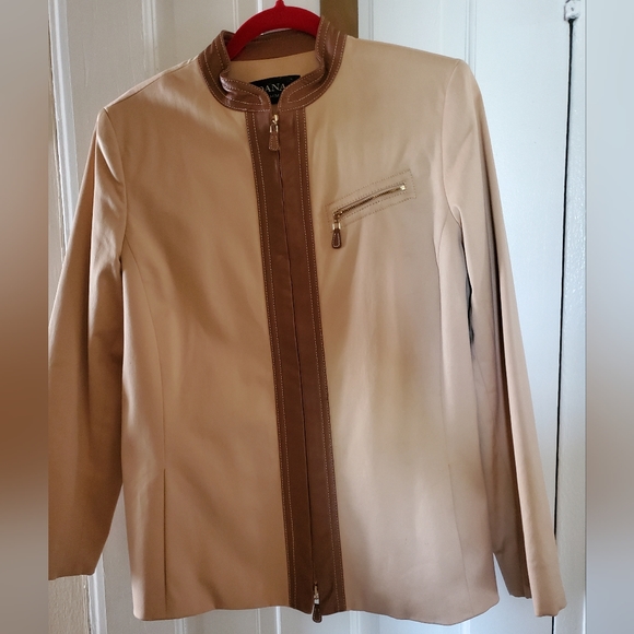 Handsome Jacket with Leather Trim - Picture 1 of 5